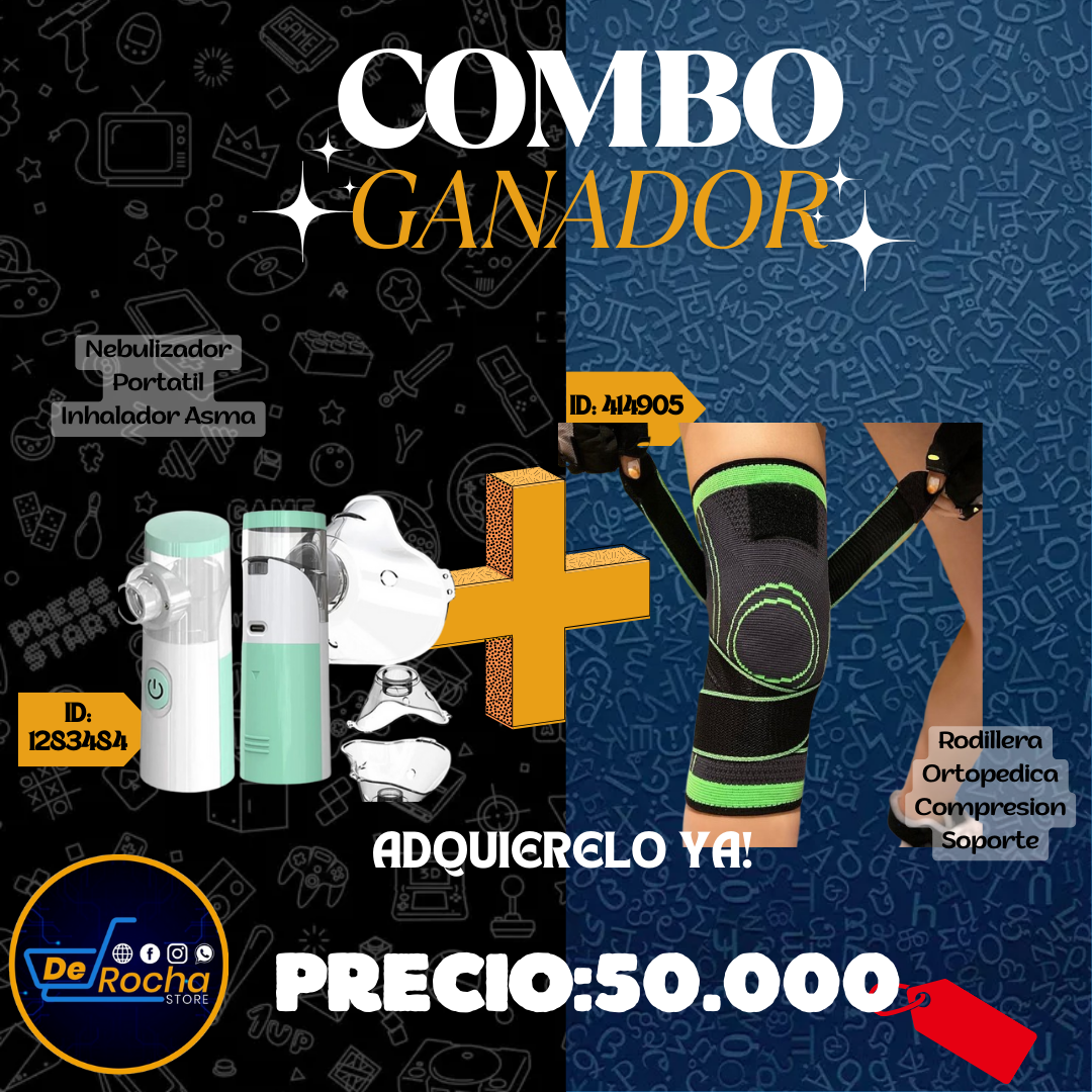 combo nebulizador+rodillera ortopedica